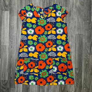 Marimekko X Target Girls Floral Kukkatori Print Cap Sleeve Dress Size Large
